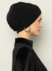 أسود - من لون واحد - حجابات جاهزة