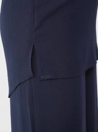 Navy Blue - Navy Blue - Unlined - Suit