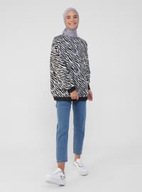  Zebra Print Sweatshirt