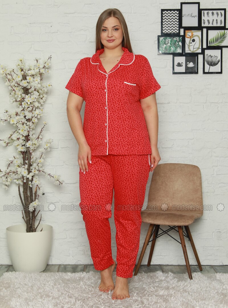 Red Plus Size Pyjamas