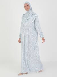 Hijab Included Prayer Dress Blue