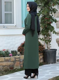 Rümeysa Two Piece Hijab Evening Dresses Khaki