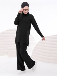 Black - Black - Unlined - Black - Unlined - Knit Suits