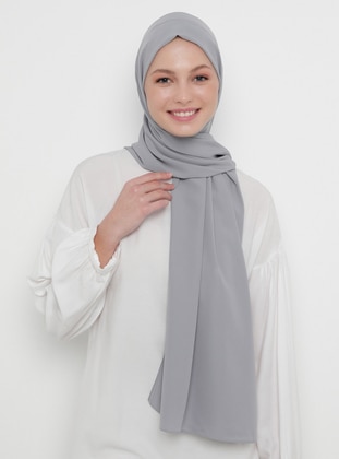 Medina Silk Shawl Gray