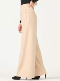 Wide Leg Pants With Pockets Stone