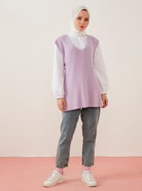 Unlined - Lilac - Knit Sweater
