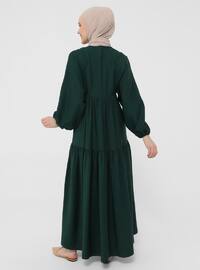 Emerald - Crew neck - Unlined - Modest Dress - Casual