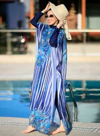أزرق داكن - غطاء ملابس السباحة