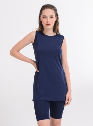 Navy Blue - Unlined - Half Covered Switsuits - Alfasa
