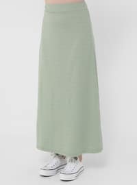 Sea-green - Unlined - Plus Size Skirt