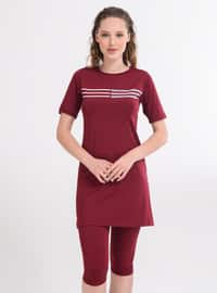 Maroon - Unlined - Half Covered Switsuits