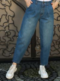 Pants With Pockets Dark Blue