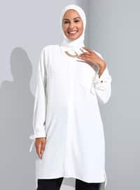 Long Tunic White With Tie Detail Back