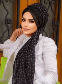 Lace Instant Practical Shawl Black Instant Scarf