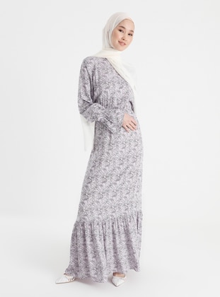 Modest Dress With Elastic Waist Lila