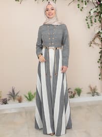 Ebru Modest Dress Anthracite