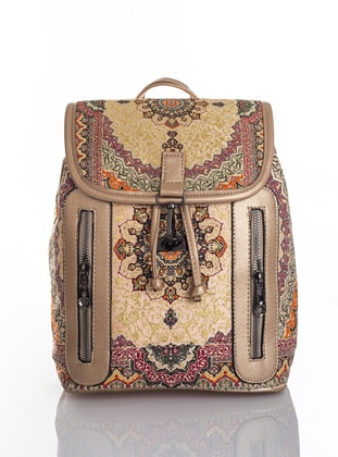 Gold - Backpack - Backpacks - MOTTİF İSTANBUL