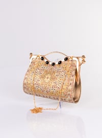 Gold - Satchel - Clutch - Clutch Bags / Handbags