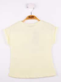Multi - Crew neck - Unlined - Yellow - Girls` T-Shirt