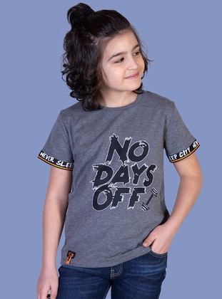Printed - Crew neck - Unlined -  - Boys` T-Shirt - Toontoy