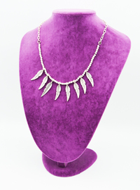Collier Plumes Argenté