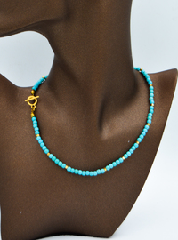 Collier en Pierre Turquoise - Bleu