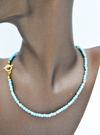 Collier en Pierre Turquoise - Bleu