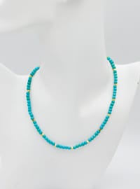 Collier en Pierre Turquoise - Bleu