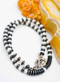 Pearl and Hematite Necklace Gray