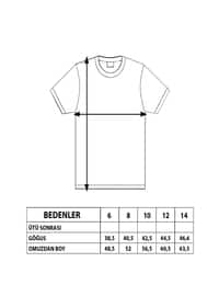 Printed - Crew neck - Unlined - Ecru - Boys` T-Shirt
