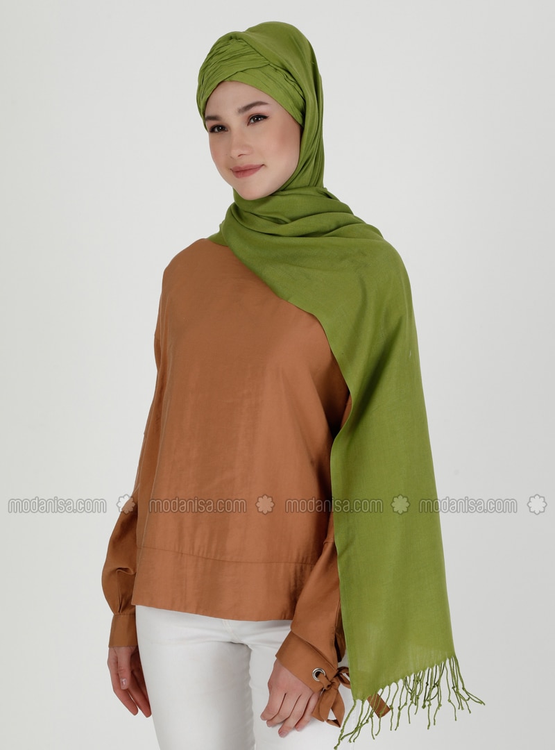 Green - Plain - Instant Scarf