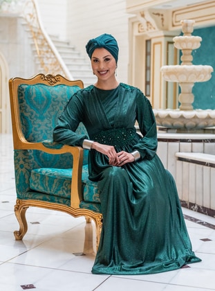 Emerald - Modest Evening Dress - MEKSİLA