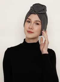 Anthracite - Gray - Plain - Instant Scarf