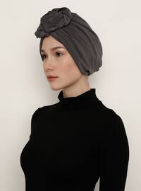 Anthracite - Gray - Plain - Instant Scarf