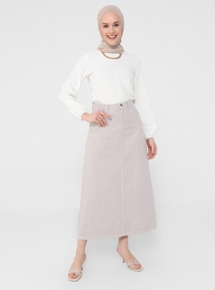 Lilac - Unlined - Skirt - Refka