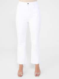 White - Denim - Pants