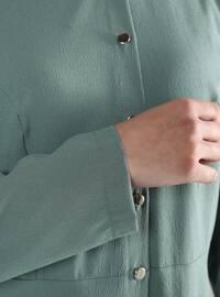 Green Almond - Button Collar - Tunic