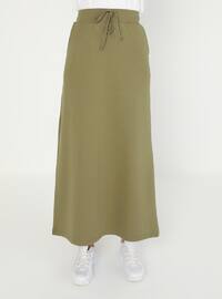 Olive Green - Unlined - Skirt