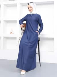 Pocket Detailed Dress Indigo
