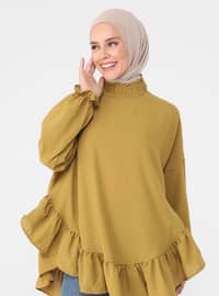 Olive Green - Polo neck - Tunic