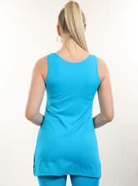 Turquoise - Blue - Multi - Half Covered Switsuits
