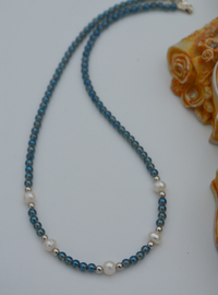 Crystal and Pearl Necklace Multi Color
