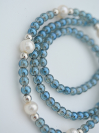 Crystal and Pearl Necklace Multi Color