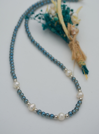 Crystal and Pearl Necklace Multi Color