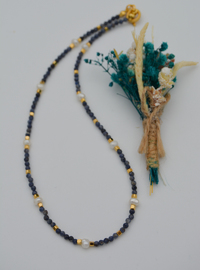 Collier de perles et pierres bleues Multicolore