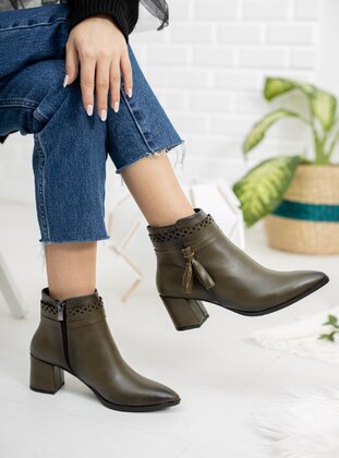 Khaki - Boots - Moda Değirmeni