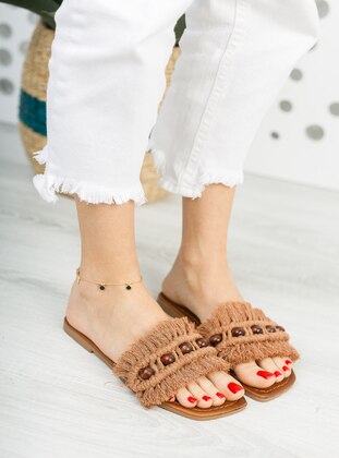 Brown - Sandal - Moda Değirmeni