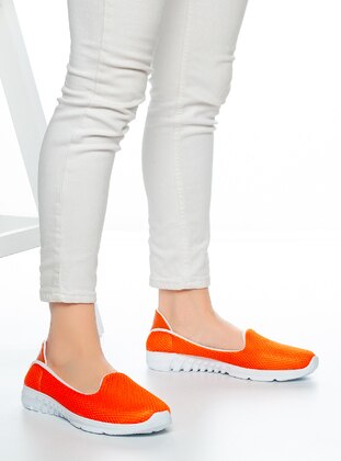 White - Orange - Sport - Sports Shoes - Moda Değirmeni