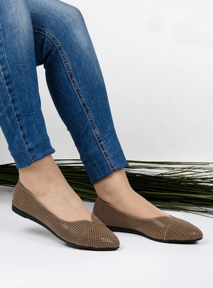 Flat - Casual - Brown - Casual Shoes - Renkli Butik