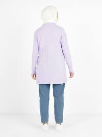 Lilac - V neck Collar - Unlined - Knit Tunics